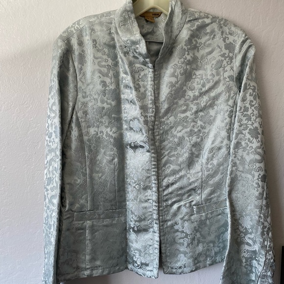H&M Jackets & Blazers - Silk blend light green H&M jacket